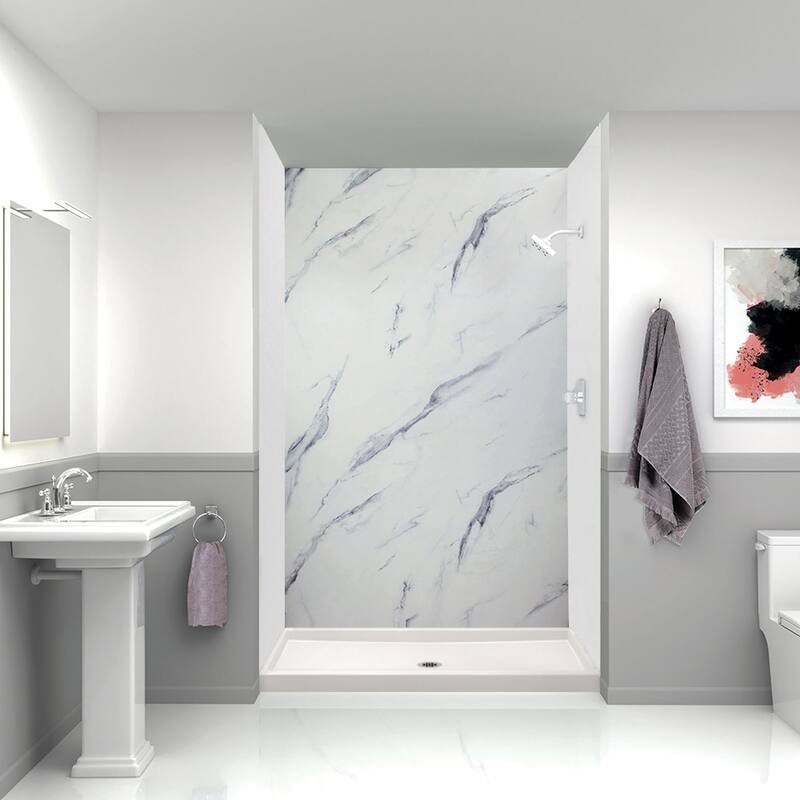 Transolid Expressions 60-in X 32-in X 96-in Glue to Wall Shower Kit - 32" x 60" x 96" - 32" x 60" x 96"
