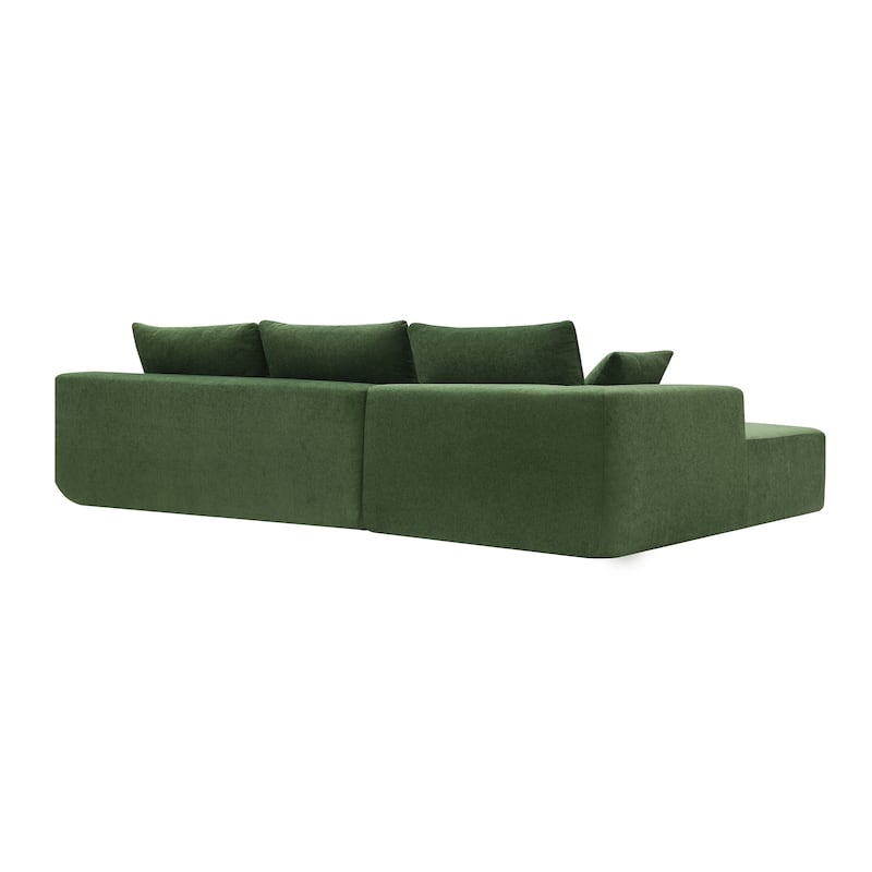 109" Chenille Sectional Sofa with Spring Support