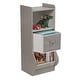 preview thumbnail 2 of 10, Badger Basket Upright Storage Nook with Reversible Basket - Woodgrain Gray