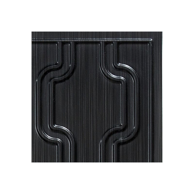 FASÄDE Chain Decorative Vinyl Backsplash Panel - 6X6 Inch Sample - Brushed Onyx