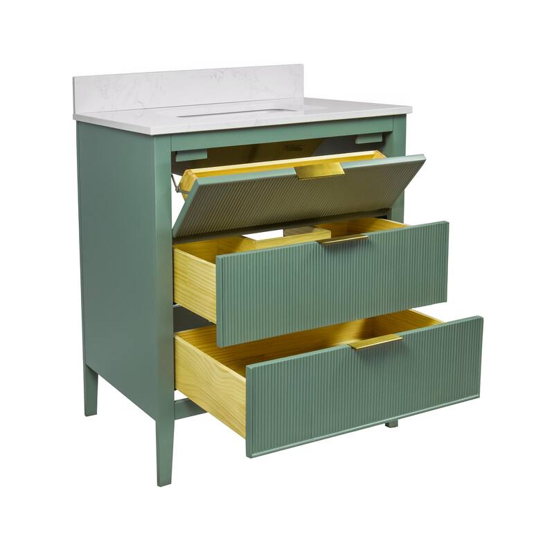 Evelyn 30-inch Vanity with Engineered Marble Top