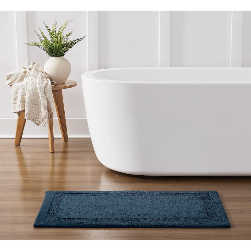 Royal Velvet Classic Cotton Bath Rug (Available in Multiple Sizes) - (1) 24x40 - Navy