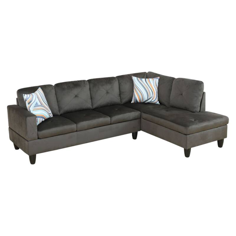 KISRAIS 97" Wide 2-Piece Upholstered Sectional Sofa Set for Small Space