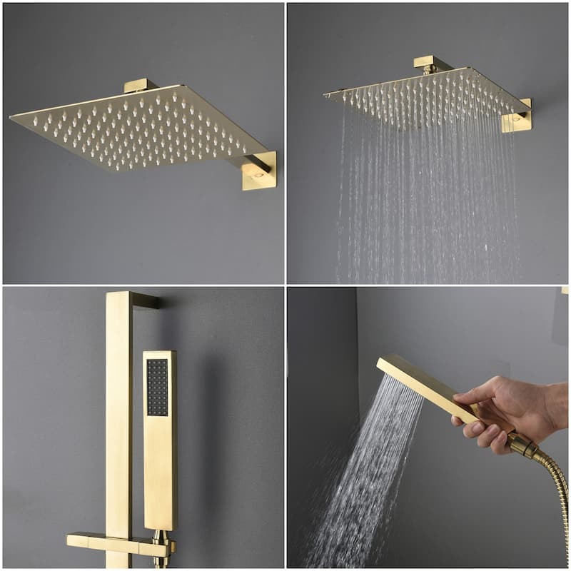 Three Handles Two Functions Concealed Bathroom Shower System with Rough