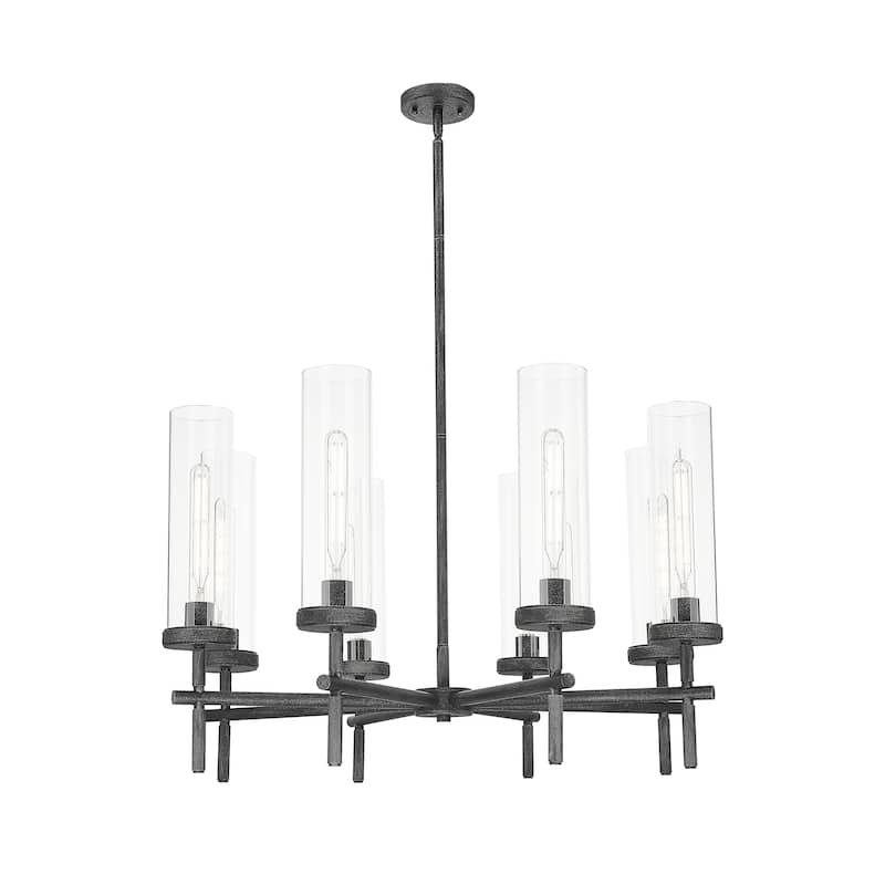 Innovations Lighting Downtown Urban - Lincoln - 8 Light 32" Stem Hung Chandlier