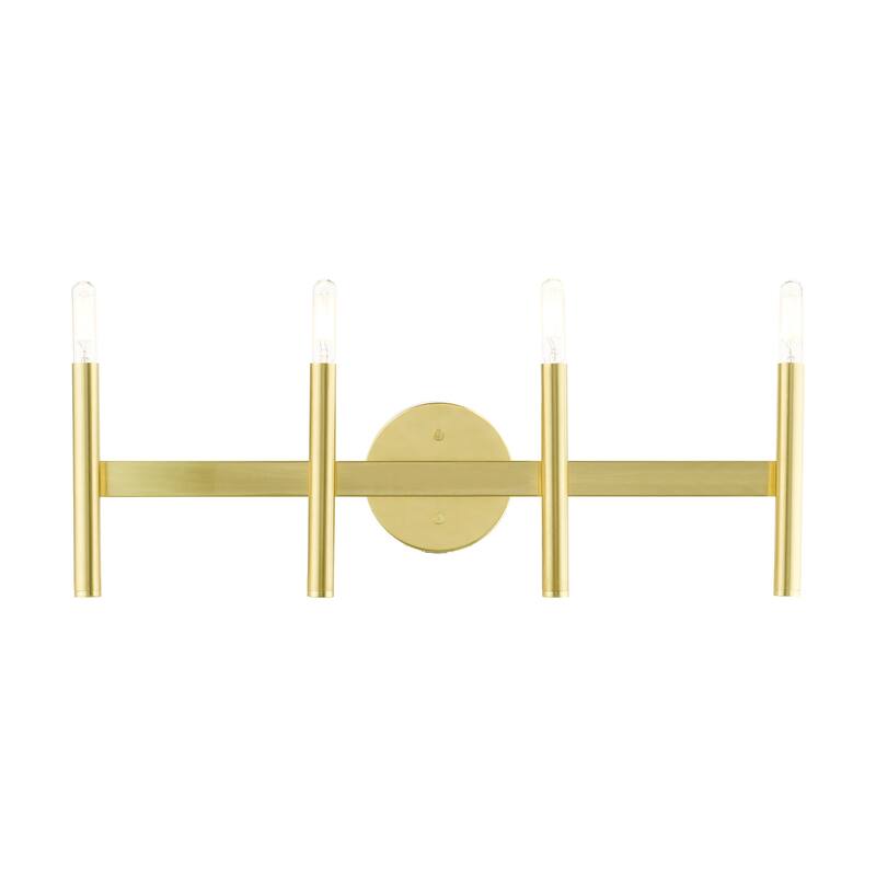 Livex Lighting Copenhagen 4 Light 24" Wide Bathroom Vanity Light - Satin Brass