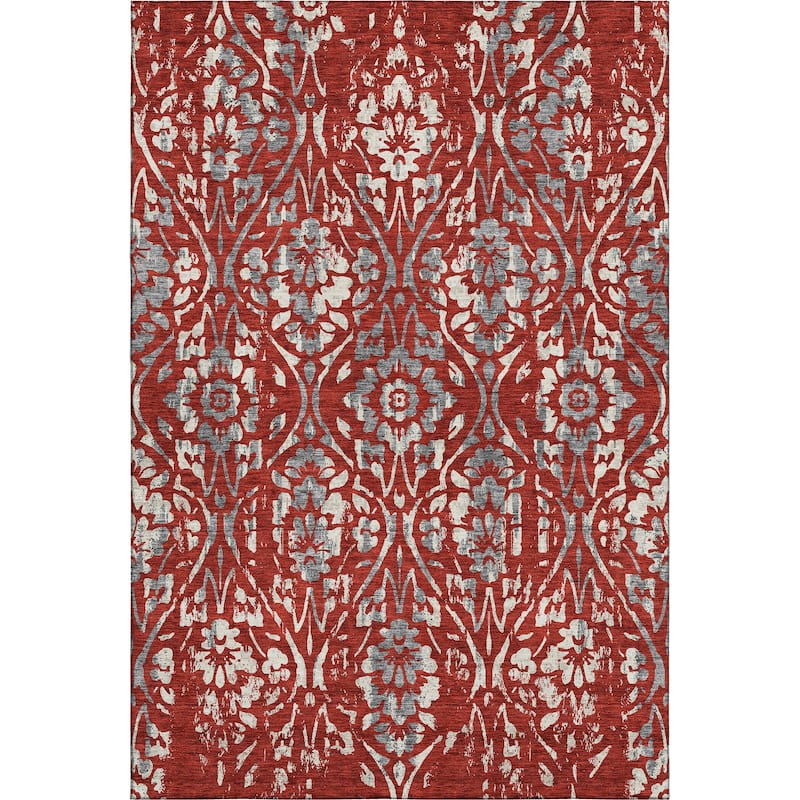 Premium Washable Super Soft Floral Damask Mayfield Rug