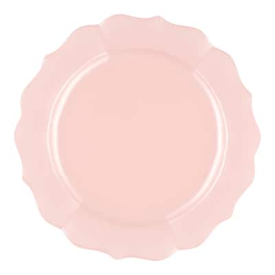 Elegant Pearl Round Lotus Disposable Plastic Plates - Party Supplies