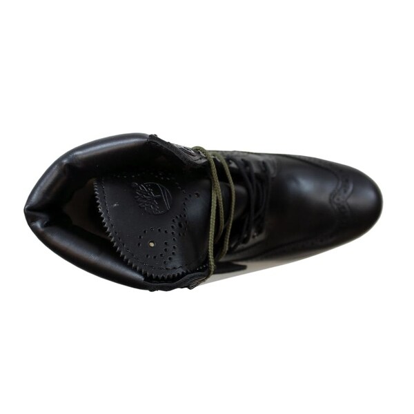 timberland brogue boots black