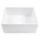 preview thumbnail 3 of 12, Austen Crisp White Fireclay 24" Single Bowl Farmhouse Apron Front Undermount Kitchen Sink and Drain