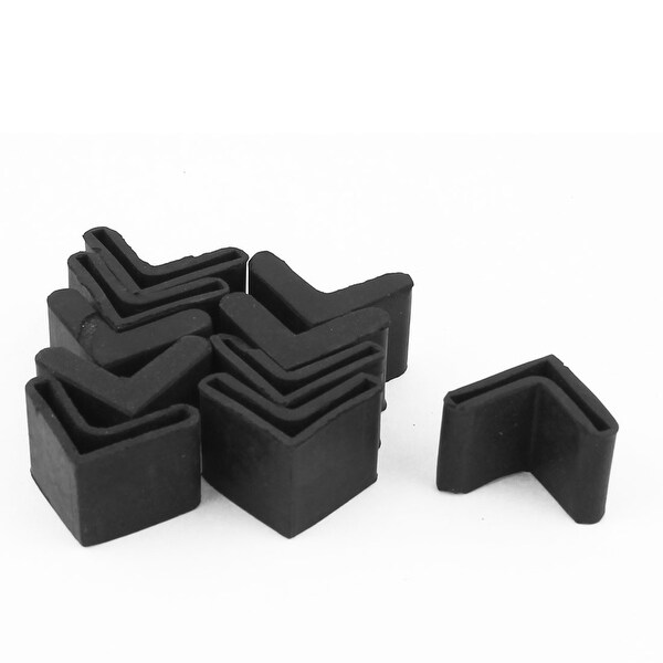 Rubber Furniture Corner Protector Bumper Guard Cushion Black 10pcs
