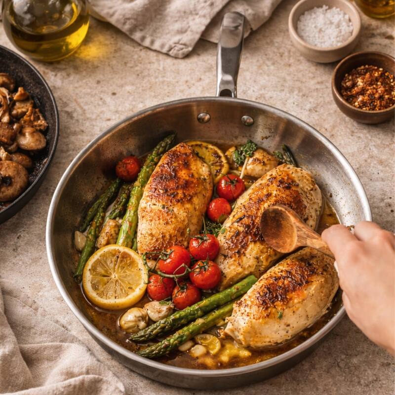 Alva Maestro 5-Ply Stainless Steel Frying Pan