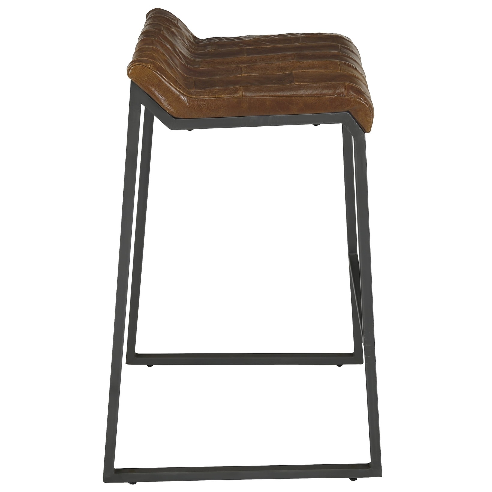 Top grain leather counter on sale stools