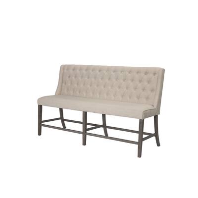 Best Quality Furniture Counter Height Bench Only - 19" Seat Height