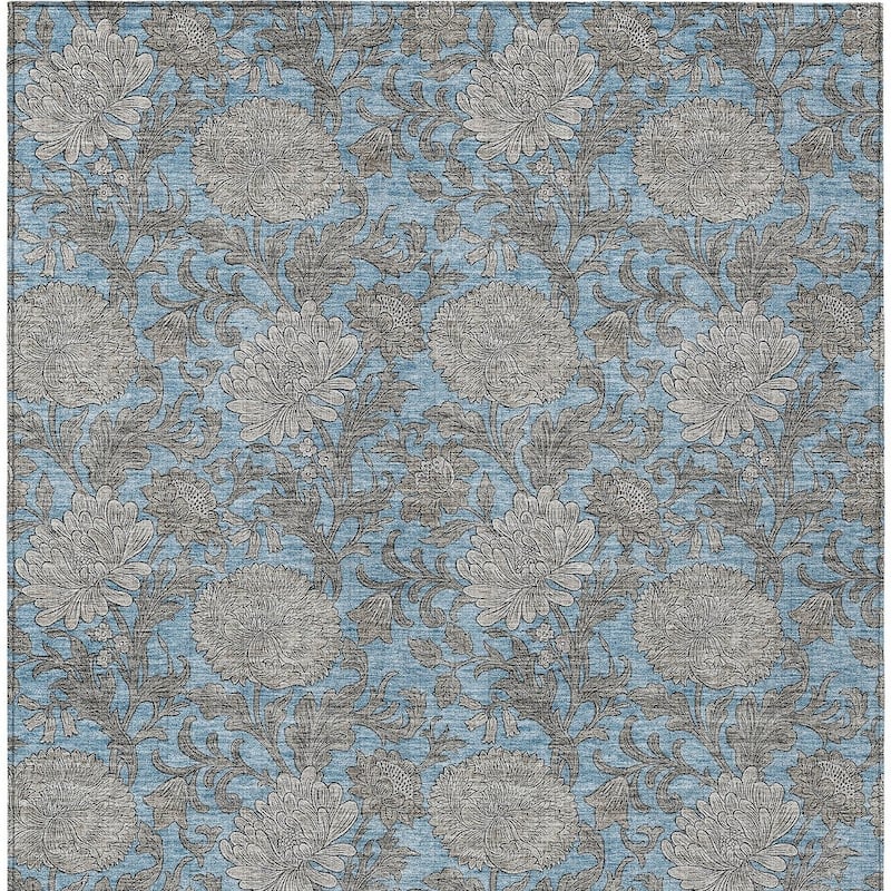 HomeRoots Floral Transitional Rectangle Outdoor Rug