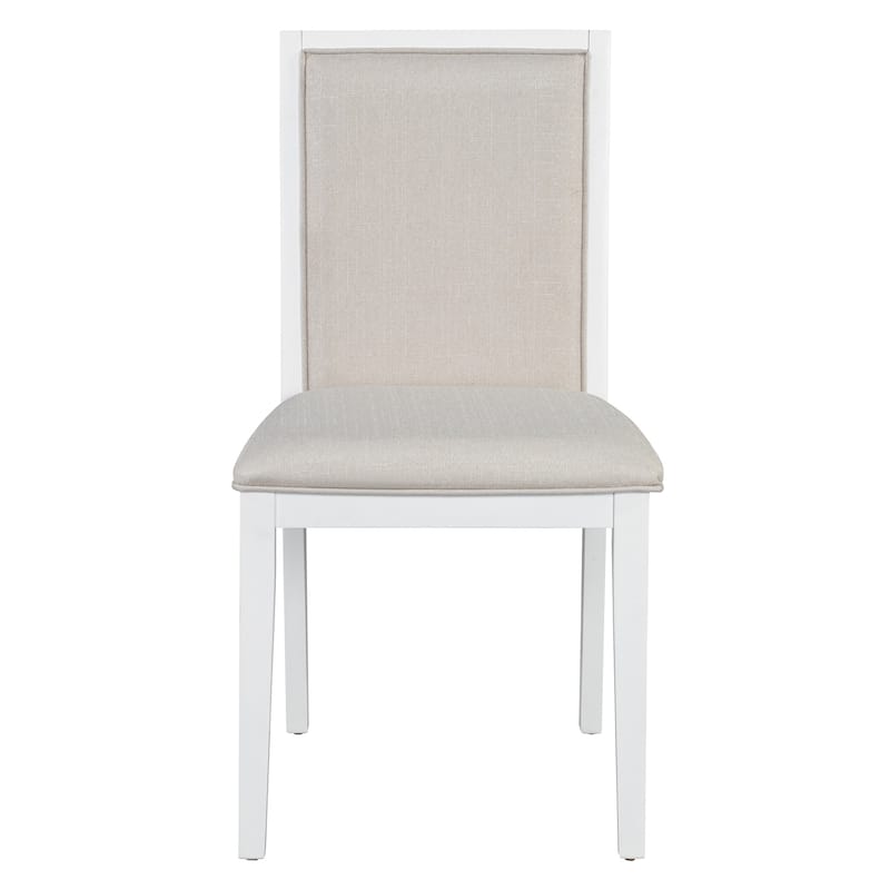 Farmhouse Extendable Dining Table Set Upholstered Chair 5-piece
