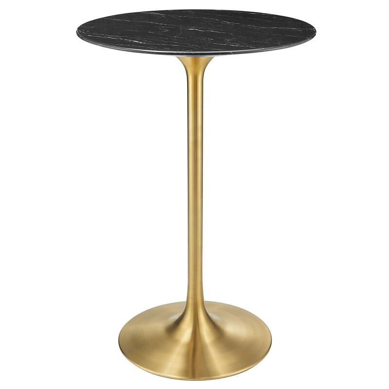 Lippa Round Artificial Marble Bar Table