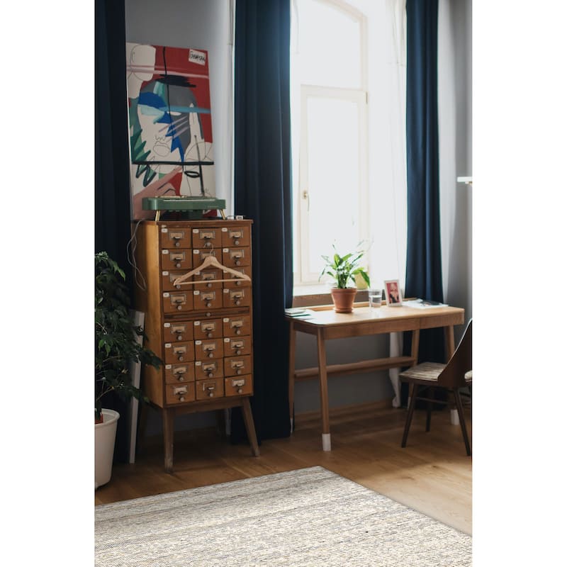 ECARPETGALLERY Braid weave Sienna Cream Wool Rug - 4'11 x 8'1