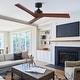 preview thumbnail 35 of 157, YUHAO SylvanAir Modern 52 in. Flush Mount Outdoor/Indoor Ceiling Fan with 3 Solid Wood Blades and DC Reversible Motor