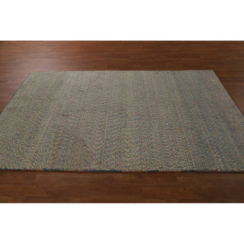 All-Over Moroccan Oriental Area Rug Handmade Wool Carpet - 4'11" x 7'8"