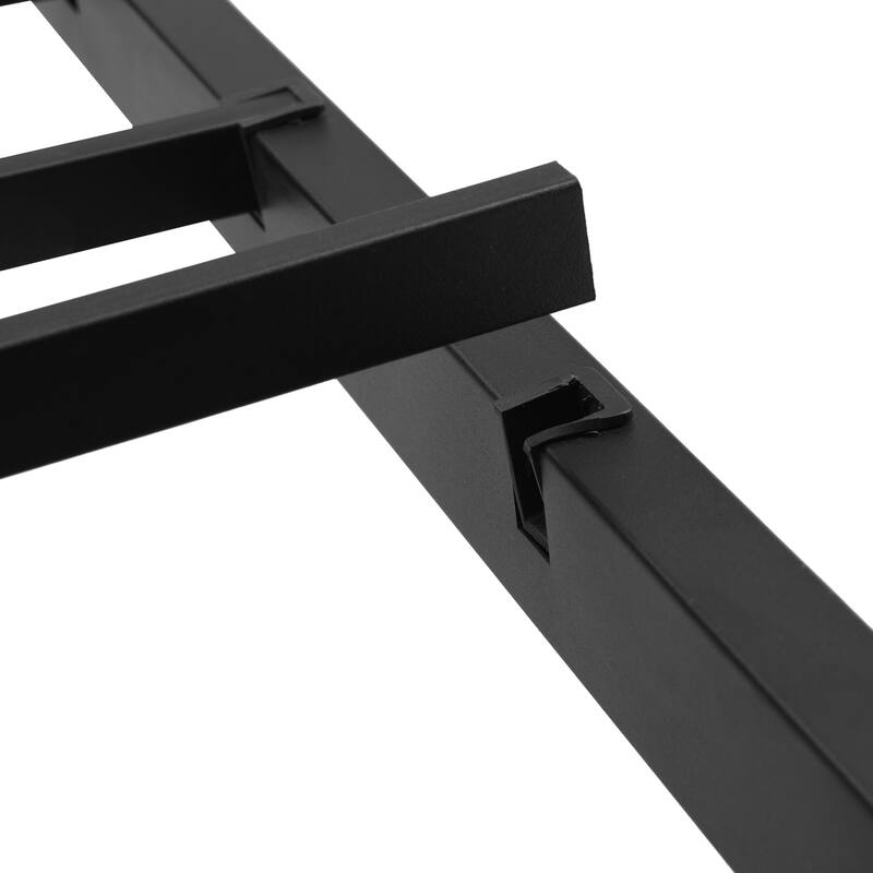 Metal Platform Bed Frame with Wooden Headboard, USB Charging, LED Lights, Storage Drawers, No Box Spring Needed