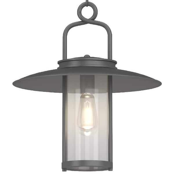 Shop Volume Lighting 1 Light Black Outdoor Lantern Pendant