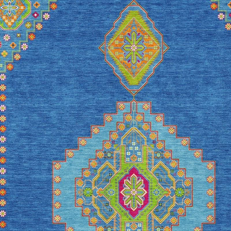 HomeRoots Oriental Traditional Rectangle Outdoor Rug