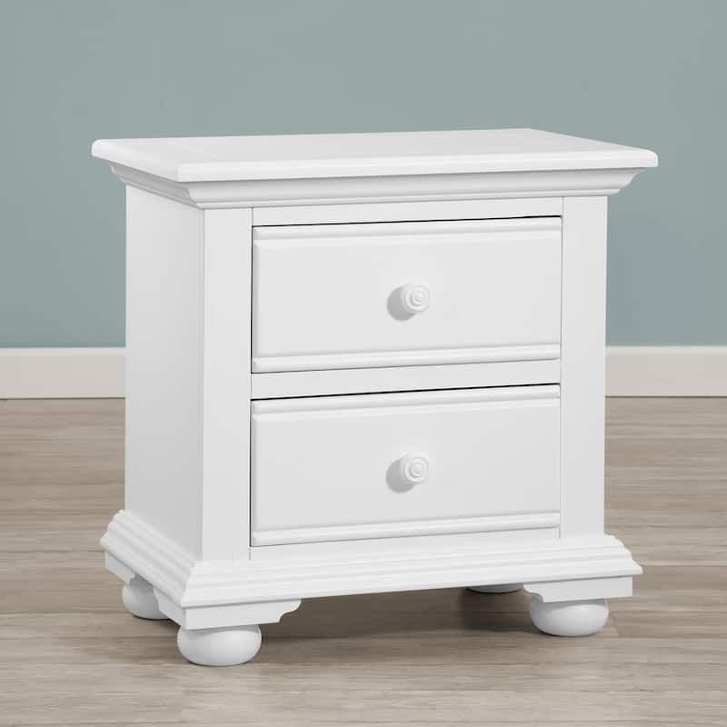 Beachcrest Eggshell White 2-Drawer Nightstand