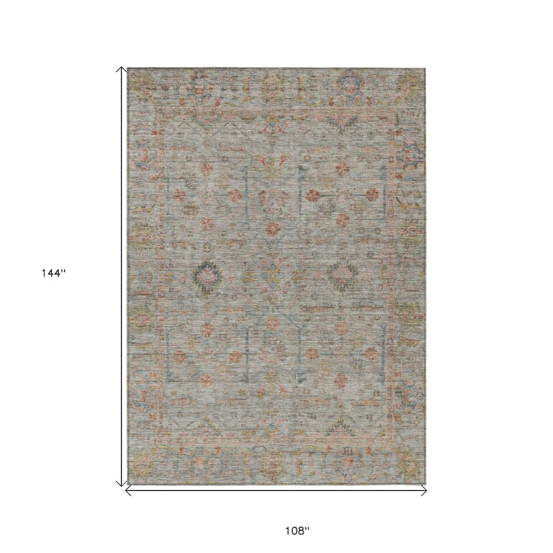 HomeRoots Floral Traditional Rectangle Outdoor Rug