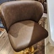 preview thumbnail 13 of 109, Modern Upholstered Swivel Adjusatble Height Leather Barstools Set of 6