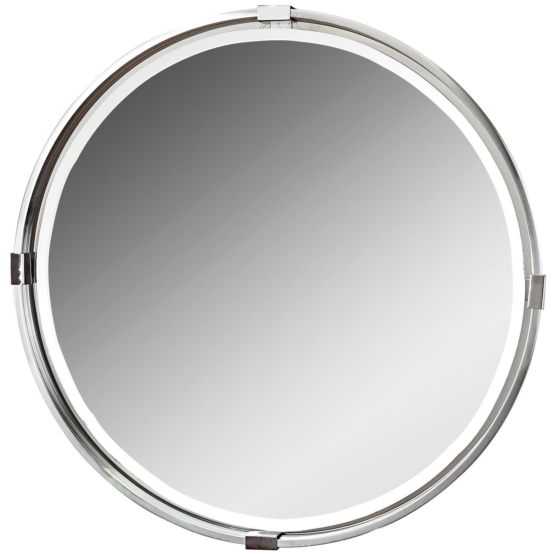 Uttermost Tazlina 29" Round Floating Contemporary Wall Mirror