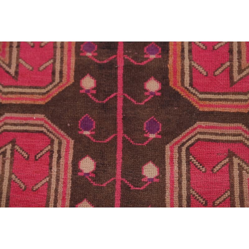 Over Dyed Meshkin Persian Vintage Runner Rug Handmade Wool Carpet - 4'5"x 10'11"