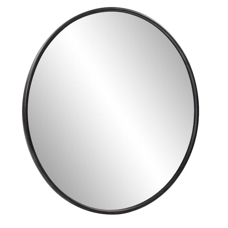 Allan Andrews Round Contemporary Wall Mirror with Vintage Matte Finish - 47"D