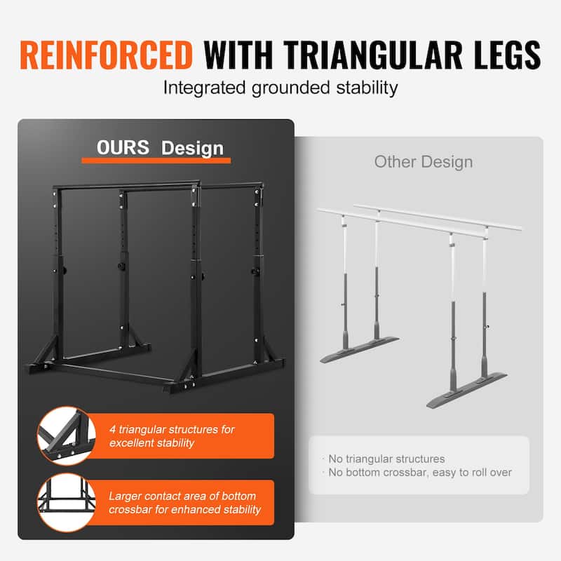 Dip Bar Parallel Bars for Strength Training Home Gym - 800 lbs