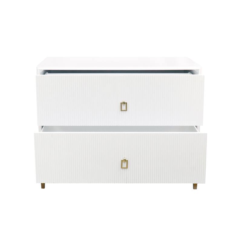 Pasargad Home Pearl Wood Nightstand with Metal Frame