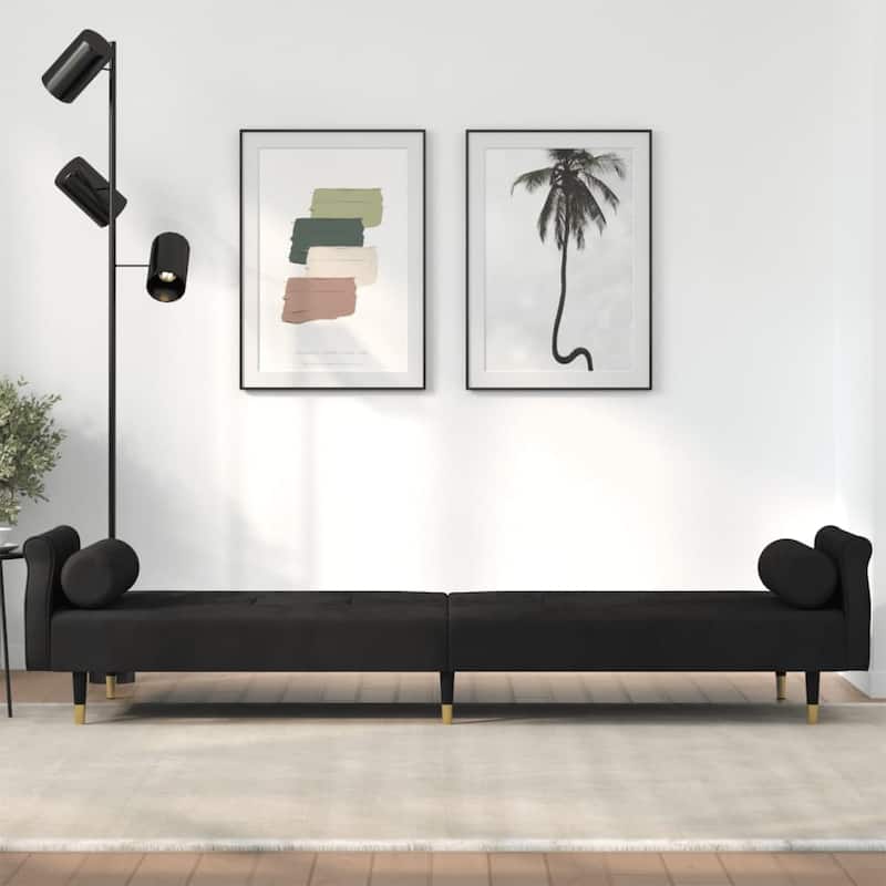 vidaXL Sofa Bed Loveseat Convertible Sofa Bed with Cushions for Studio Velvet - 85" x 35" x 27.6"