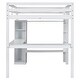 preview thumbnail 24 of 24, Wood Loft Bed Frame with Storage Shelves,1 Cabinet and 2 Drawers,Full Size