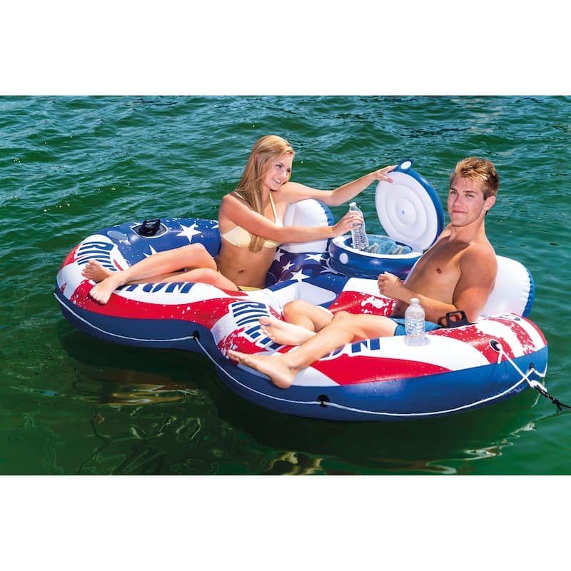 Intex American Flag 2 Person Float & River Run II 2 Person Float - 7