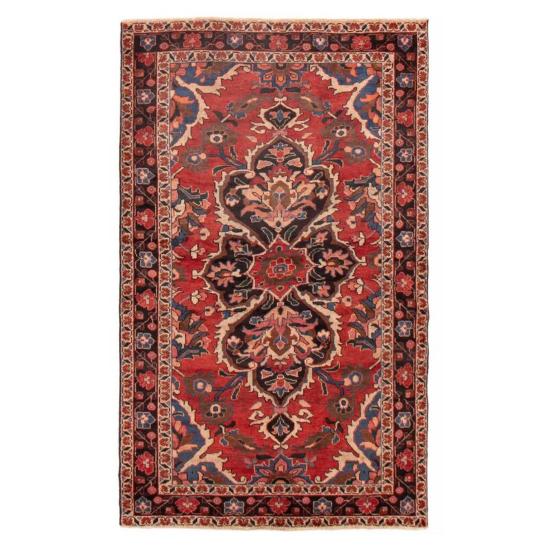 ECARPETGALLERY Hand-knotted Kayseri Vintage Red Wool Rug - 4'6 x 7'7 - Red - 4'6 x 7'7