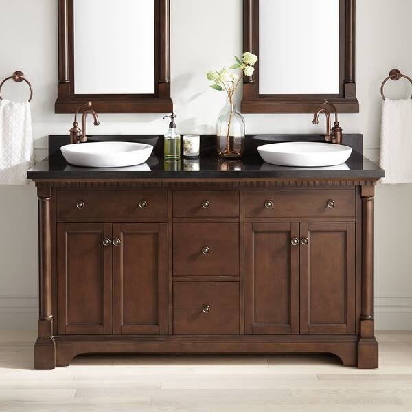 Shop Signature Hardware 941103 Claudia 60 Double Vanity Set With