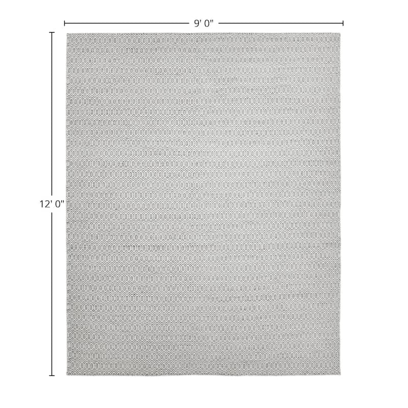 Overton Handmade Modern Contemporary Geometric Area Rug