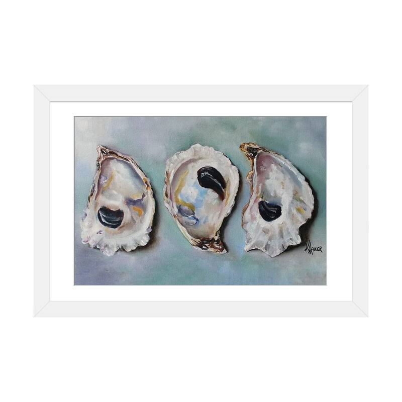 iCanvas "Bay Oyster Shells" by Kristine Kainer - White - 16x24x1