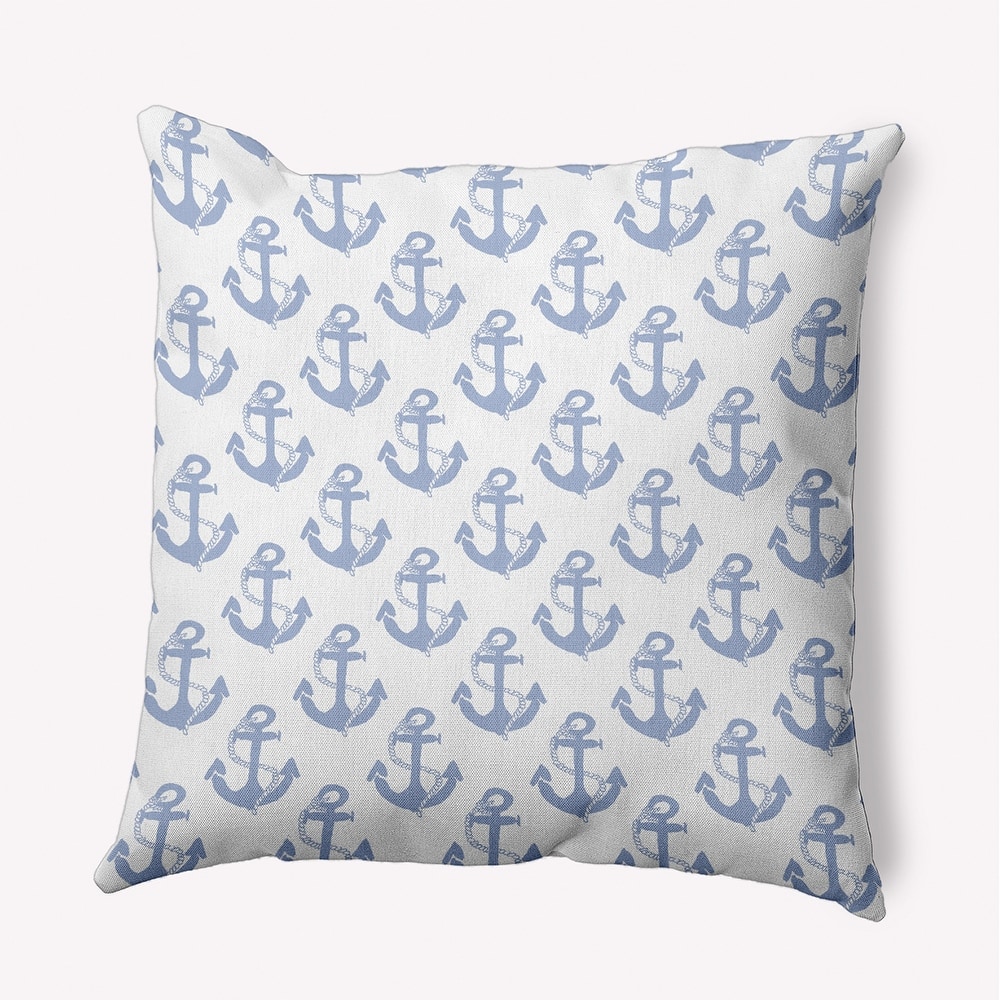 Anchor Pattern Indoor/Outdoor Throw Pillow
