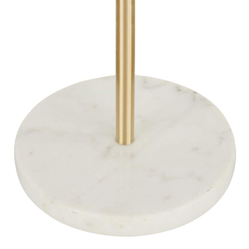 Chloe Contemporary Floor Lamp with Clear Glass Shelf