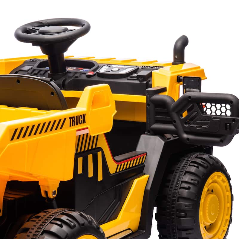 24V Two-seater Kids Ride On Electric Car W/parents control,Seat width 19.69in,E-rear dump,For Kids Aged 3+