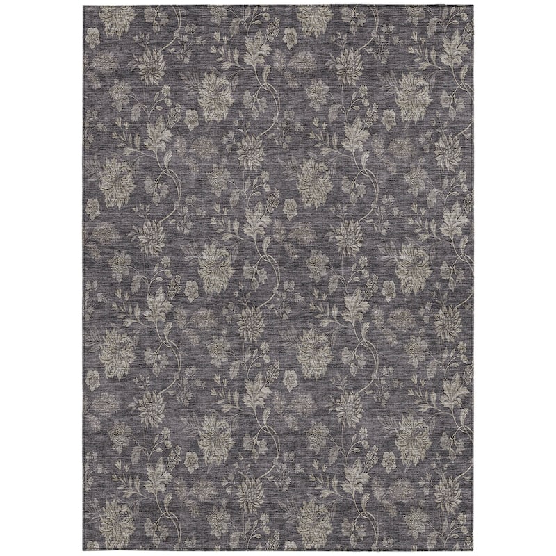 HomeRoots Floral Transitional Rectangle Outdoor Rug