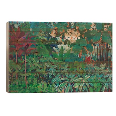 Lush Print On Wood by Melissa Read-Devine - Multi-Color