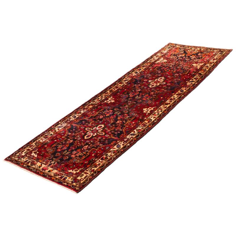 ECARPETGALLERY Hand-knotted Andelz Red Wool Rug - 3'5 x 12'2