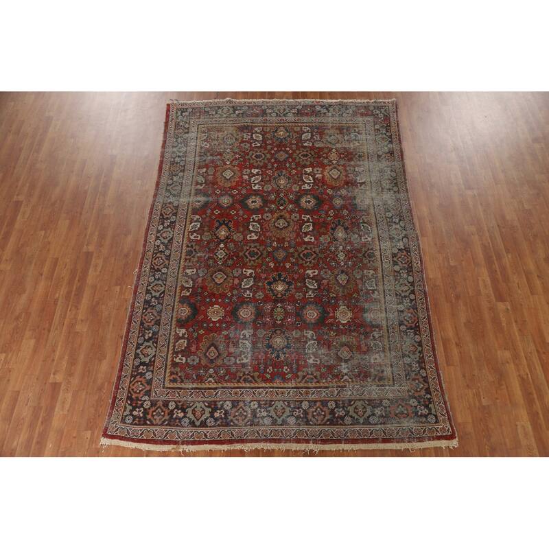 Mahal Persian Antique Area Rug Hand-Knotted Wool Carpet - 6'9"x 9'11"