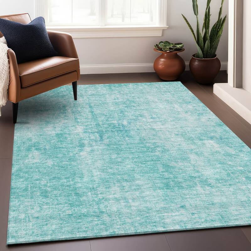 Premium Washable Super Soft Solid Ombre Mayfield Rug